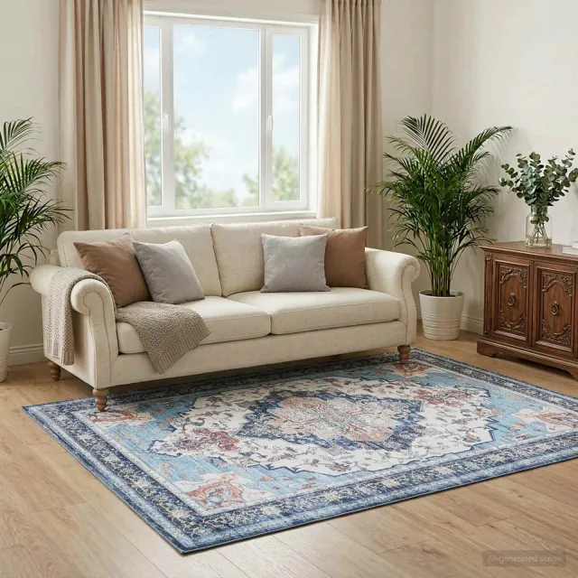 vidaXL Vloerkleed ORIZ Meerkleurig 200 x 200 cm 100% polyester, foto 2