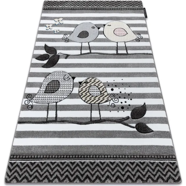 RUGSX Kleden Rugsx Tapijt PETIT BIRDS VOGELS grijskleuring 200x290 cm