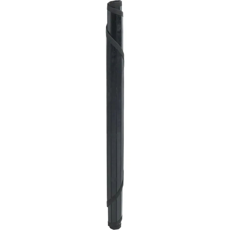 vidaXL Vloerkleed rond 100 cm bamboe zwart, foto 2