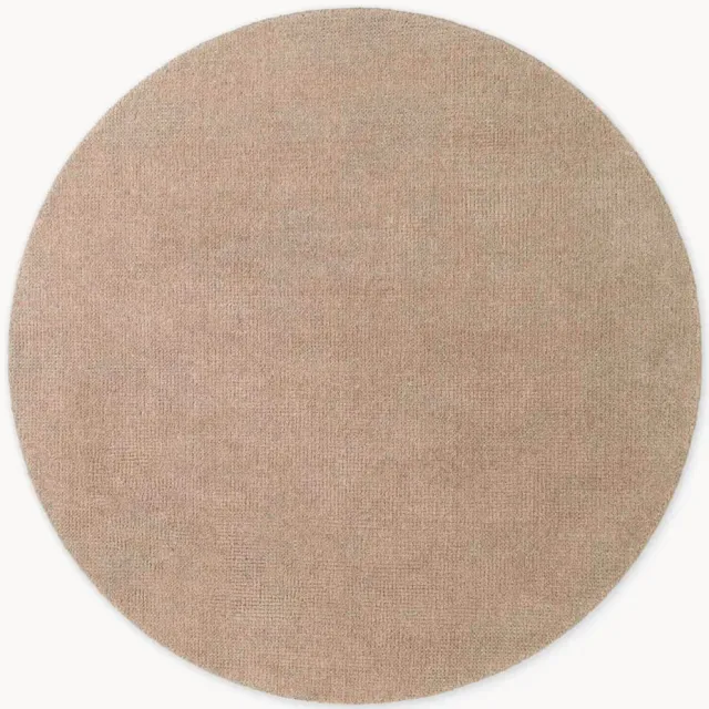 Ted Baker Rond laagpolig wollen vloerkleed Croom, handgeweven beige