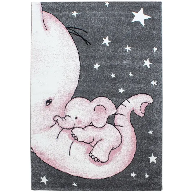 Dutch XXL Kindervloerkleed | Tapijt | Kids | Olifant | Roze