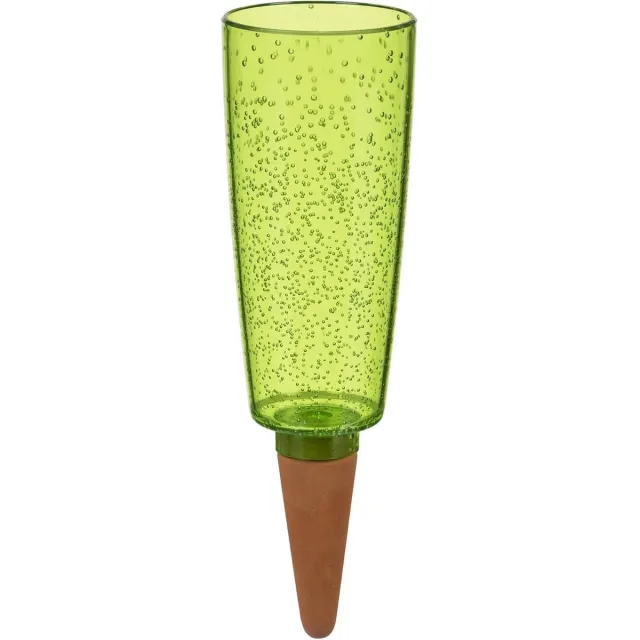 Scheurich 58869 Copa XXL, waterdispenser van kunststof en kleikegel, groen, 32 cm hoog, 1,0 vol., 13 x 13 x 37 cm bruin