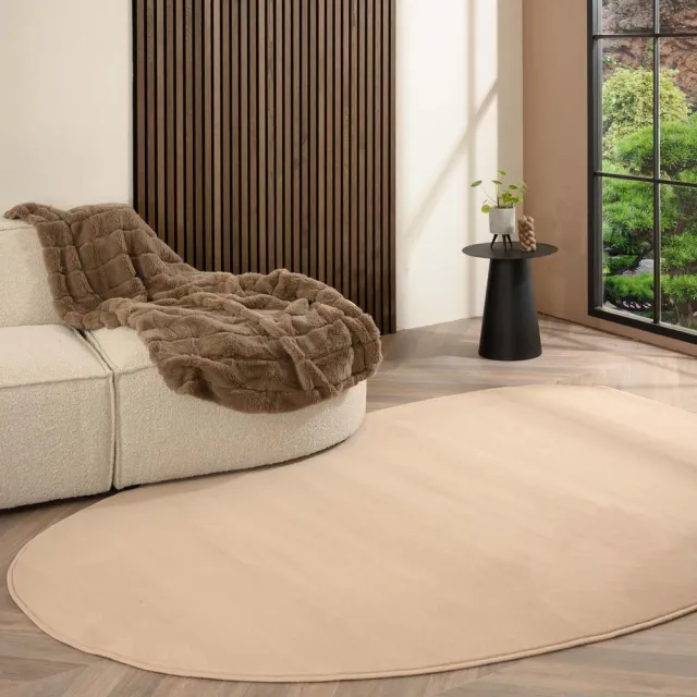Tapeso Organisch vloerkleed - Ease Pebble beige