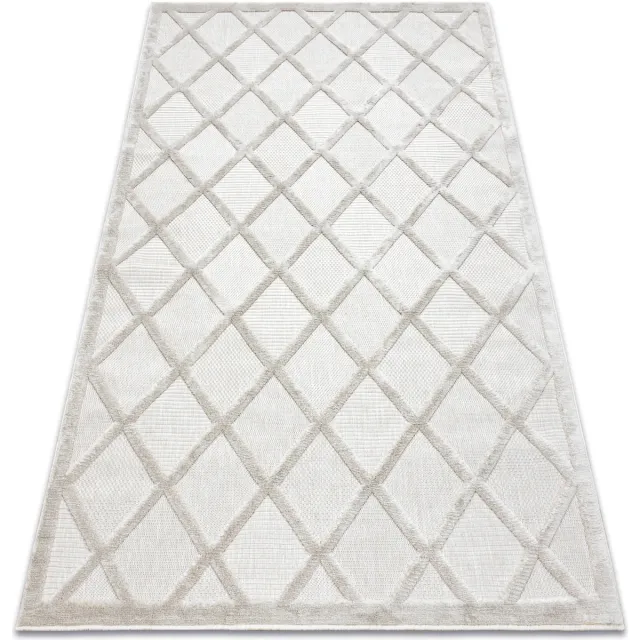 RUGSX Kleden Rugsx Tapijt SANTO SISAL 58365B geruite, trellis beige 140x190 cm
