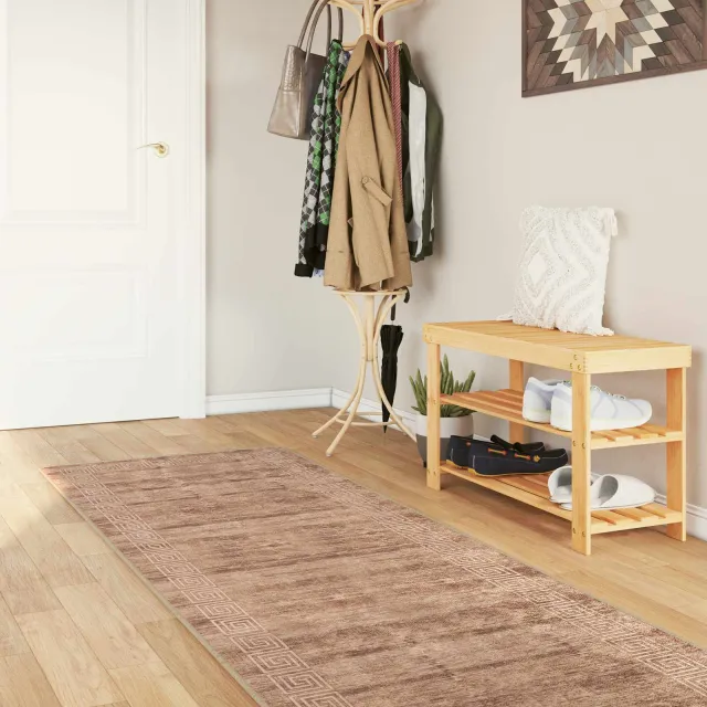 vidaXL Vloerkleedloper MARSA Beige en goud 80 x 250 cm, foto 2
