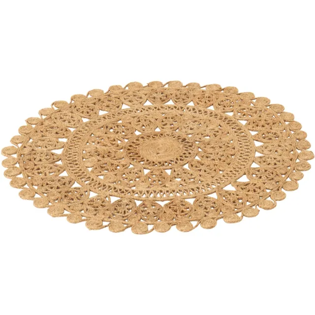 J-Line vloerkleed Oosters Rond - jute - naturel - small