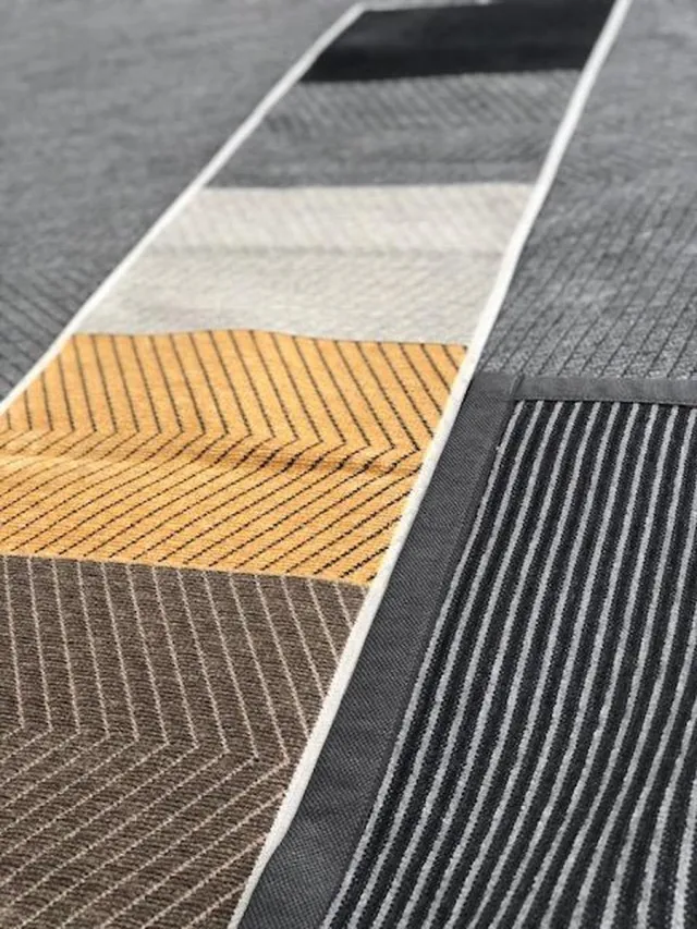 Konges Sløjd sisal Vloerkleed recto verso - tweezijdig vloerkleed - gratis antislip bijgeleverd - beige linen - 160/230 cm - tapijt - gestreept en visgraat