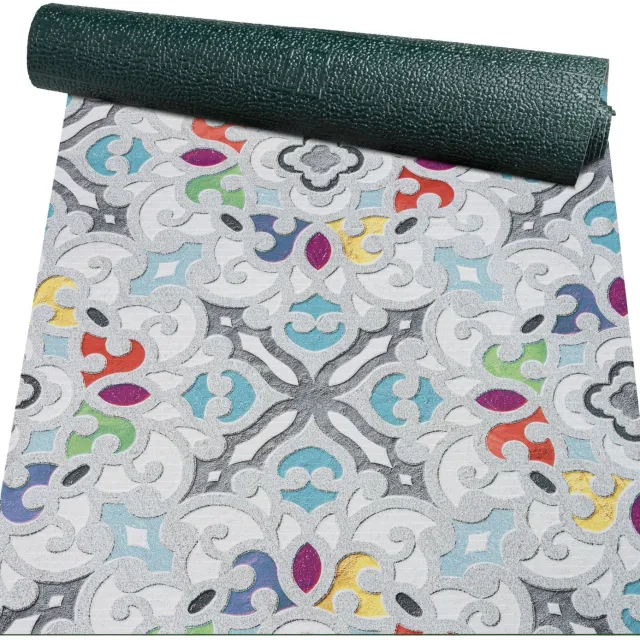 ANRO Keukenloper Valentina Spaanse Tegels Grijs – Antislip Gangloper Tapijtloper 3 mm