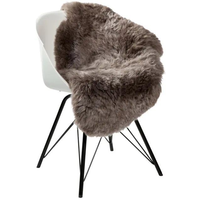 Dyreskinn Schapenvacht IJslands - Taupe kort - 100 x 65cm, foto 2