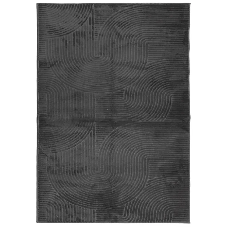 vidaXL Vloerkleed IZA laagpolig Scandinavisch 160x230 cm antraciet, foto 3