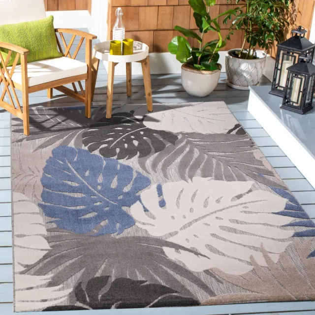 Muratap Floral Outdoor - Buitenkleed Tuin - Weerbestendig Vloerkleed - Beige