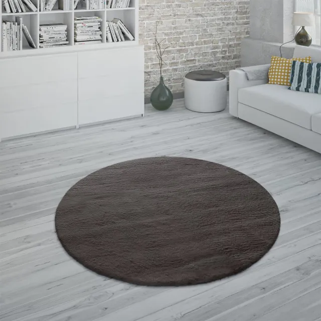 TT Home Hoogpolig tapijt slaapkamer imitatiebont pluizig konijnenbont imitatie Rechthoek Rechthoek grijs