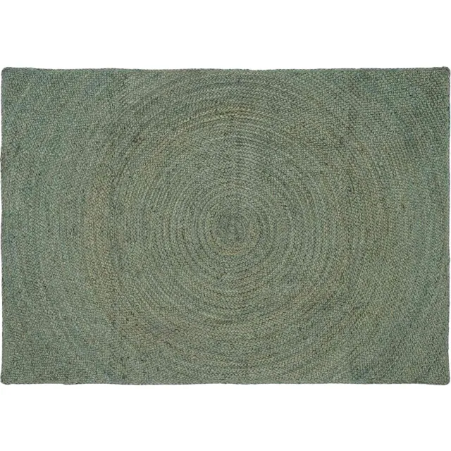 vidaXL Gebied Tapijt Olijfgroen 140 x 200 cm Jute