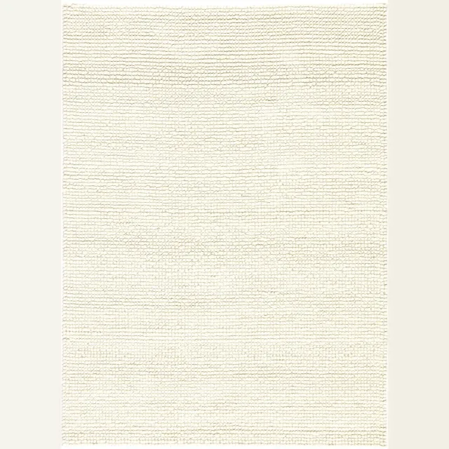 Lino Arte Ivory Tapijt 170x240cm – Handgeweven Vloerkleed - 100% Vervilte Wol –Laagpolig Design Tapijt Woonkamer, Slaapkamer & Eetkamer