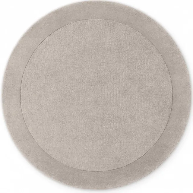 Villeroy & Boch Rond wollen Vloerkleed - Kivi - Grijs - Laagpolig Tapijt - Ø 150 cm