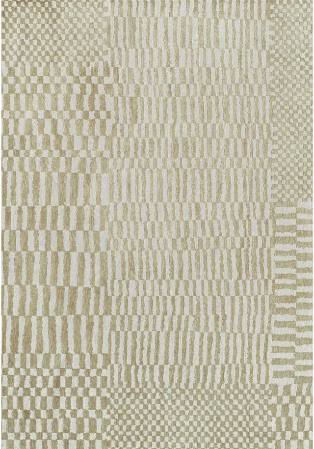 Louis de Poortere Wasbaar Binnen & Buiten Vloerkleed - 240 x 240 cm - Louis De Poortere Berber Caravane - Laagpolig Tapijt - Gerecycled PET - Made in Belgium - Circulair Beige