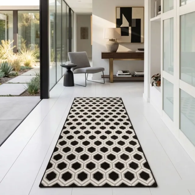 Floordirekt Tapijtloper - Vloerkleed - Bangor - Keukenloper - 80 x 250 cm Zwart