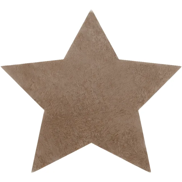 RUGSX Kleden Rugsx Modern wastapijt SHAPE 3148 Ster shaggy - 80x80 cm Beige