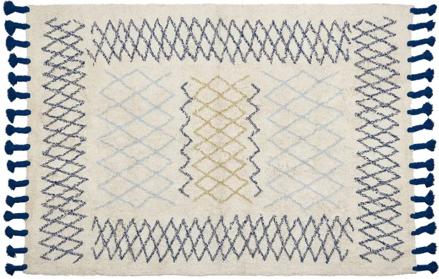Beliani ERZINCAN - Laagpolig vloerkleed - Beige - Katoen, foto 2