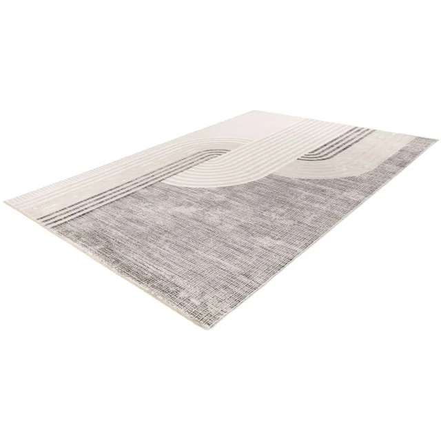 Lalee Vista Vloerkleed - Laagpolig - Modern en Vintage - Zilver - Hoogwaardige Kwaliteit - Ondersteunt Vloerverwarming