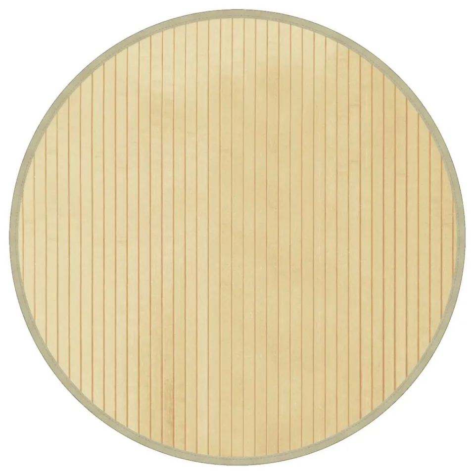 vidaXL Vloerkleed rond 60 cm bamboe lichtnaturel beige, foto 3