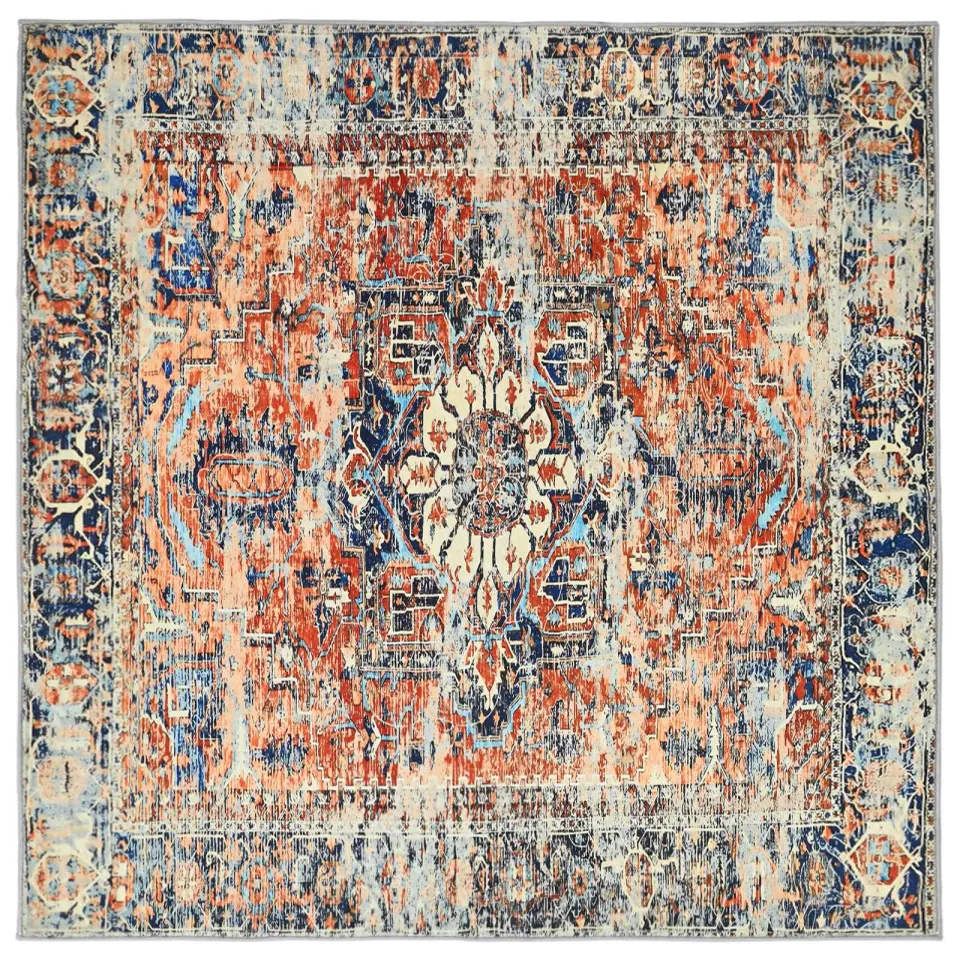 vidaXL Vloerkleed ORIZ Oranje 240 x 240 cm 100% polyester