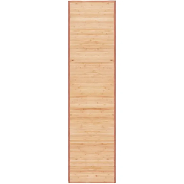 vidaXL Tapijt 80x300 cm bamboe bruin