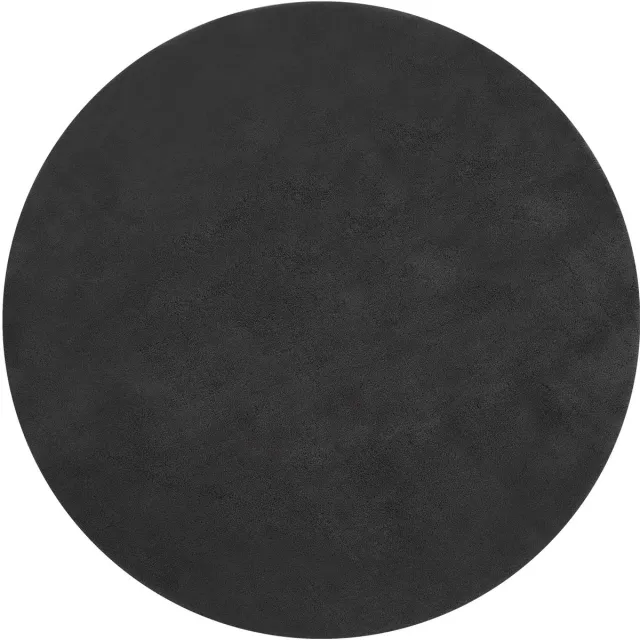 Tectake Kortpolig Vloerkleed - Rond - Ø120 cm - Antraciet - 1630 g/m² Poolgewicht - Tapijt voor Woonkamer, Slaapkamer, Eetkamer - Onderhoudsvriendelijk en Wasbaar - Antislip Ondertapijt - Allergievriendelijk - Diverse maten en kleuren
