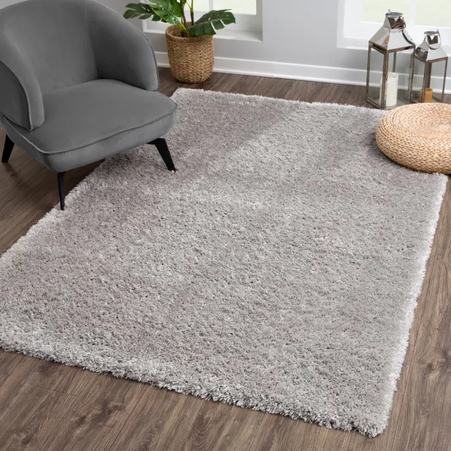 Muratap Porto Soft Fluffy Hoogpolig Vloerkleed Grijs- 140X200 CM