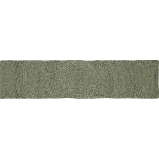 vidaXL Vloerkleden Olijfgroen 60 x 250 cm Jute