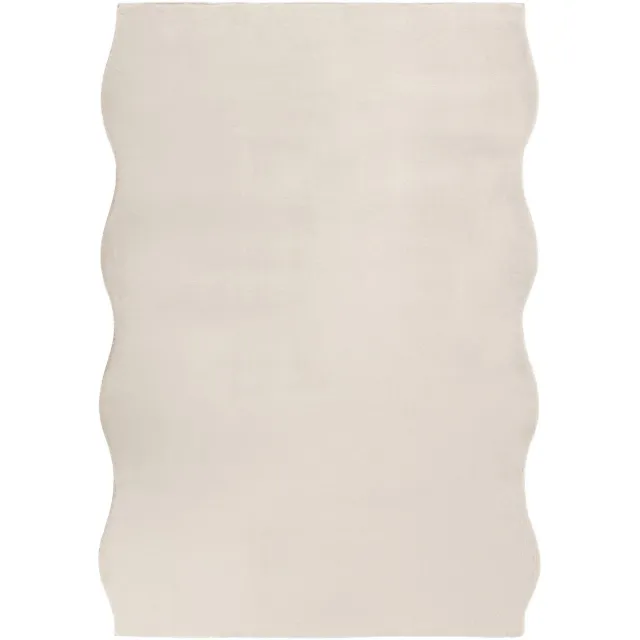 Beliani DAWA - Vloerkleed - Lichtbeige - Kunstbont