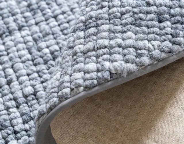 DÉJA Living Vloerkleed Rond Ø200cm - Laagpolig Grijs Wol - Bela