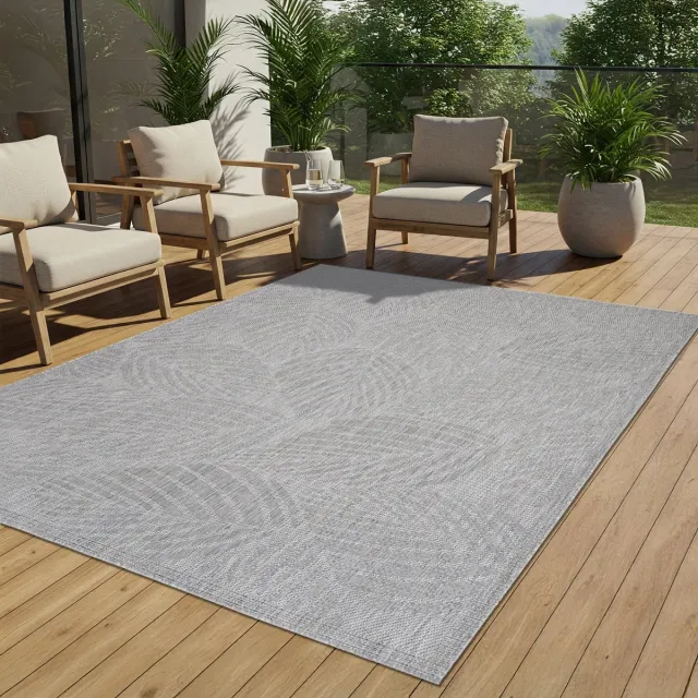Tapiso Melissa Buitenkleed Buitentapijt Grijs Vloerkleed Binnen Buiten Kleed Tapijt Grijs 11
