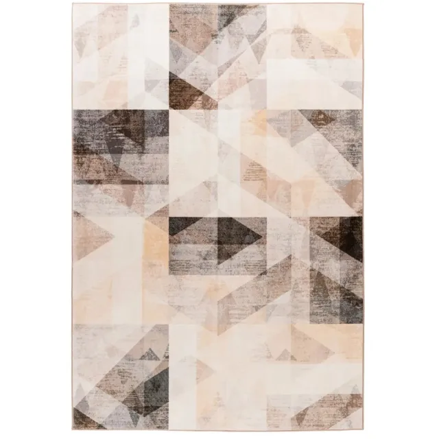 Dutch XXL Modern Vloerkleed | Tapijt | Saphira | Geometrisch | Grijs/Beige Grijs / Beige
