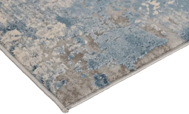 Vercai Rugs Invista Collectie - Hoogpolig Vloerkleed - Zacht Tapijt voor Woonkamer - Polyester - Grijs Blauw