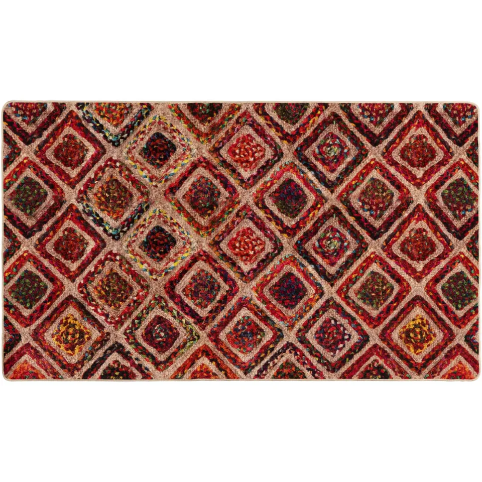 vidaXL Vloerkleedloper MARSA Meerkleurig 100 x 150 cm Polyester en PVC