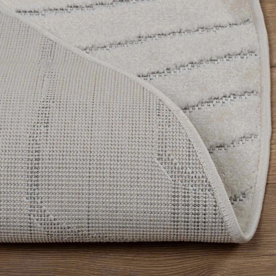 vidaXL Binnen- en buitentapijt PALMERAS Crème Ø 160 CM Polyester, foto 4