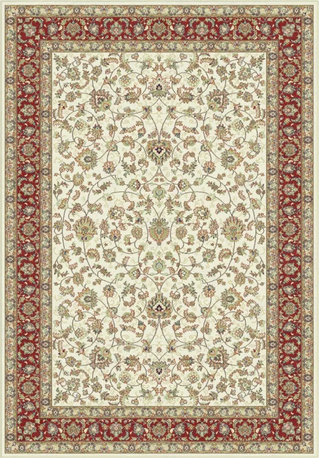 Dutch Lifestyle Farshian - Viscose - Vloerkleed - 200x290 cm - Multikleur Ivoor/ Rood