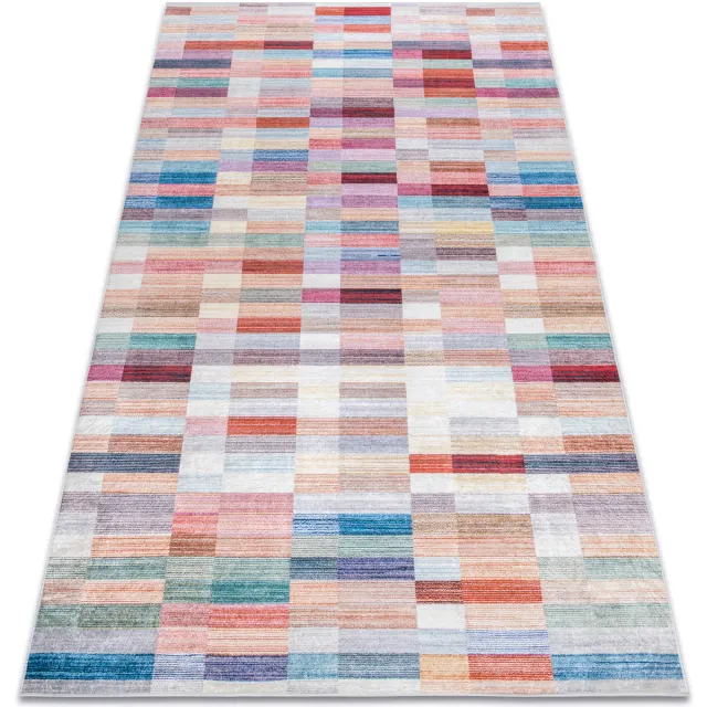 RUGSX Kleden Rugsx ANDRE 2295 tapijt wasbaar klaver Strips antislip 160x220 cm Roze
