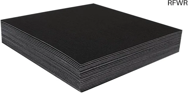 RFWR Antislip Tapijttegels - 20 Stuks Zelfklevend - 50 x 50 cm voor Binnen en Buiten Zwart