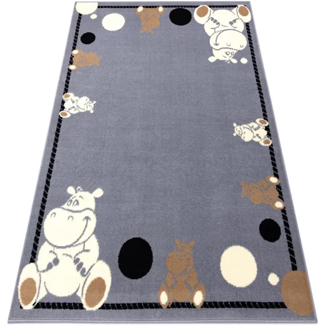 RUGSX Kleden Rugsx Tapijt BCF FLASH Hippo 3993 - Nijlpaard, 140x190 cm Grijs