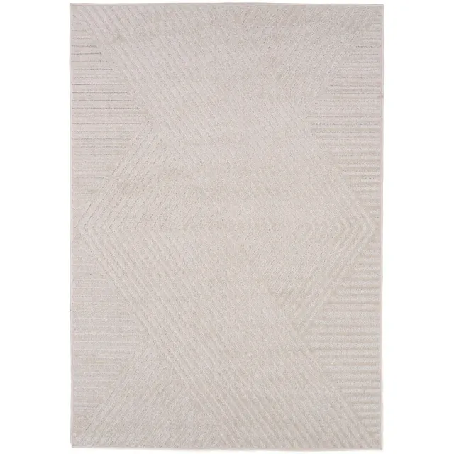 Nest of Nora Vloerkleed laagpolig 240x340 rechthoekig - Modern patroon - Wit