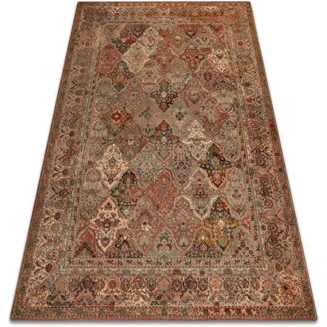 RUGSX Kleden Rugsx Tapijt OMEGA KASHMIR Lijst, ornament, pastel, rood