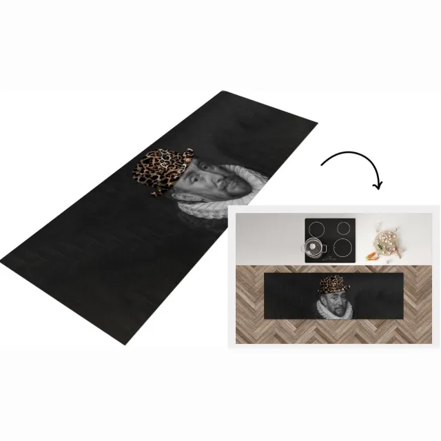 KitchenYeah Keukenloper - Loper keuken - Willem van Oranje - Panter - Design - Keukenloper vinyl Multicolor