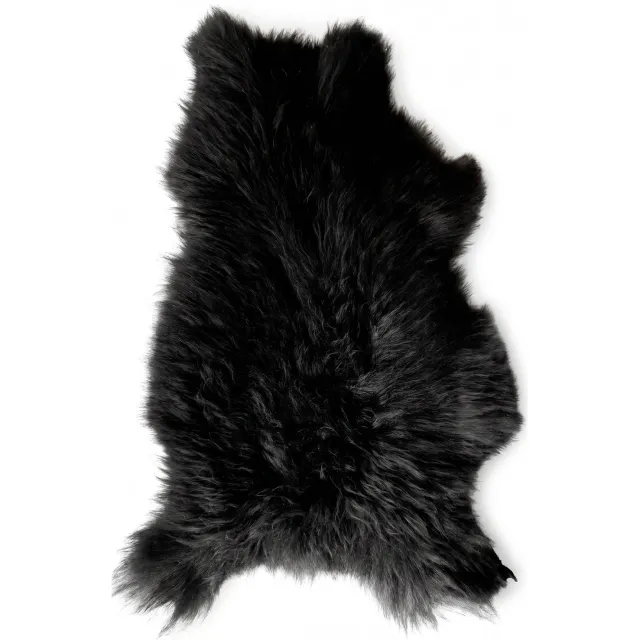 SKÓREX Natuurlijke schapenvacht Wrzosówka, zwartbruin, 90cm