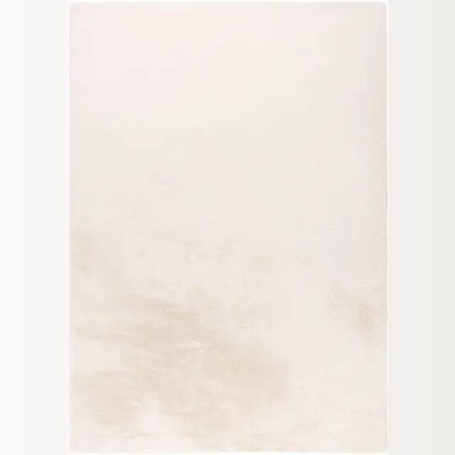 Padiro knus hoogpolig shaggy vloerkleed 160 x 230 cm - crème / offwhite - modern effen ontwerp - voor vloerverwarming - van polyester
