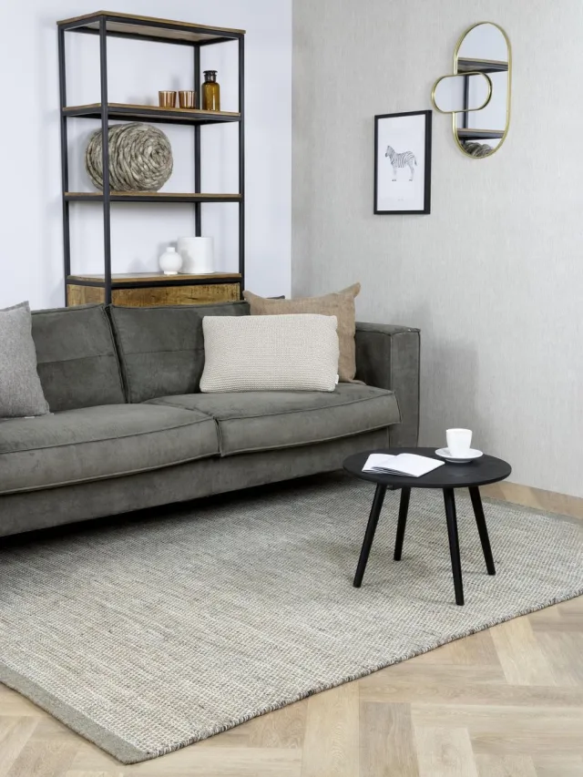 home collection MOMO Rugs - Teppe Grey White Vloerkleed - 160x230 cm - Rechthoekig - Laagpolig, Structuur Tapijt - Industrieel, Landelijk, Scandinavisch - Grijs, Wit