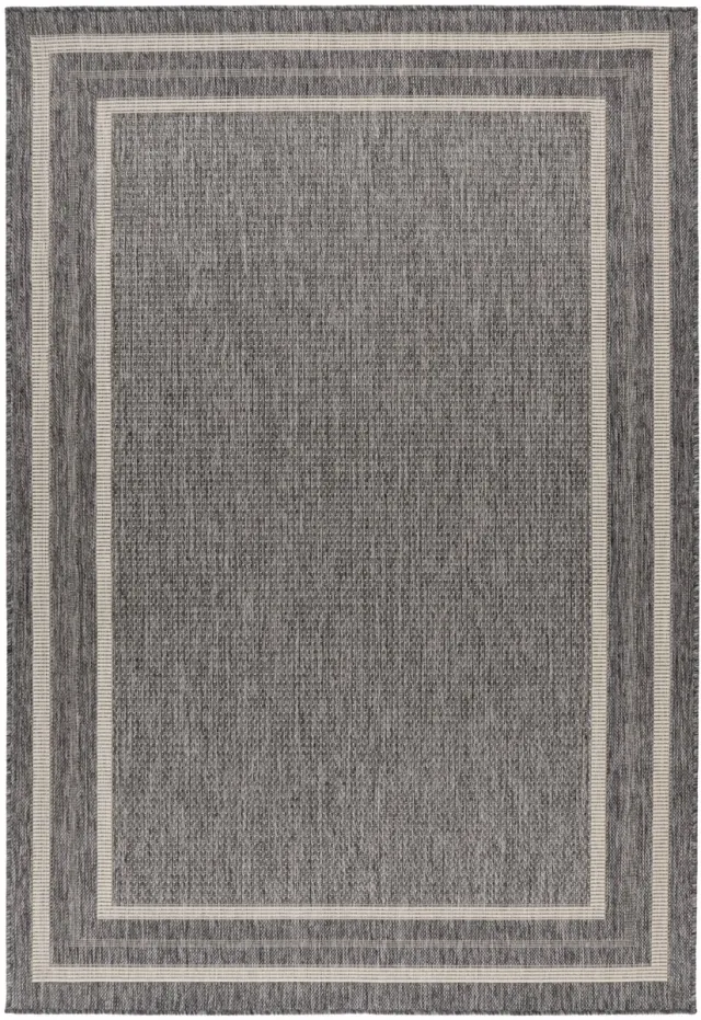 Padiro design laagpolig vloerkleed 160 x 230 cm - lichtgrijs - modern geometrisch patroon - voor binnen en buiten - voor vloerverwarming - van polypropyleen