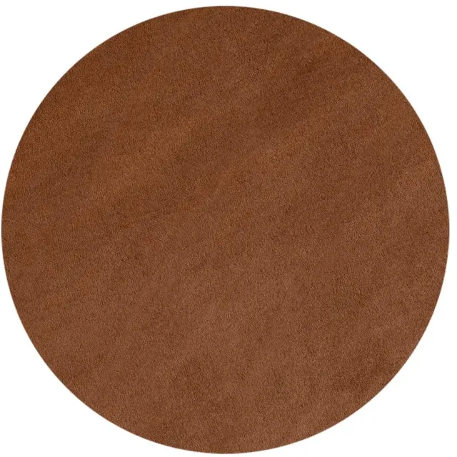 Dutch XXL Rond Wasbaar Vloerkleed | Tapijt | Sky | Uni | Bruin | 120x120 cm