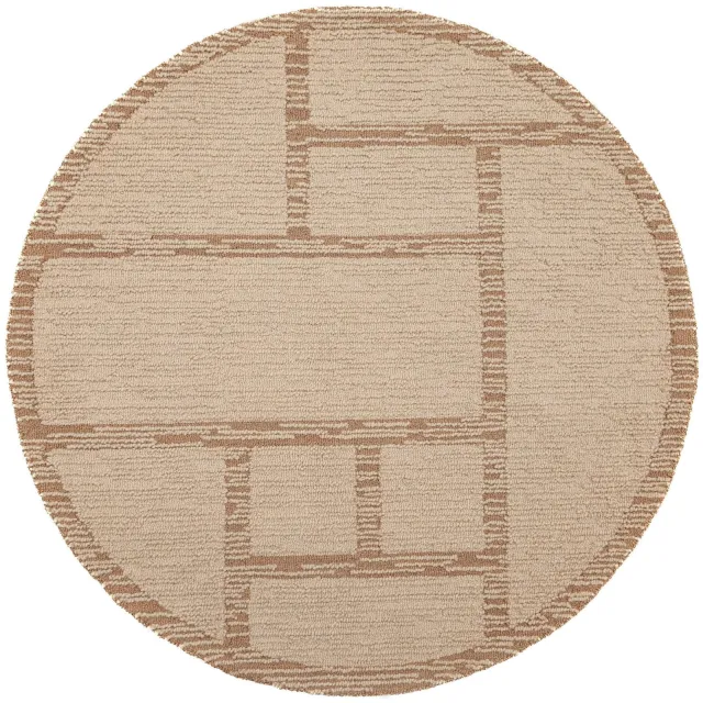 Flair Rugs Harris Modula rond vloerkleed naturel